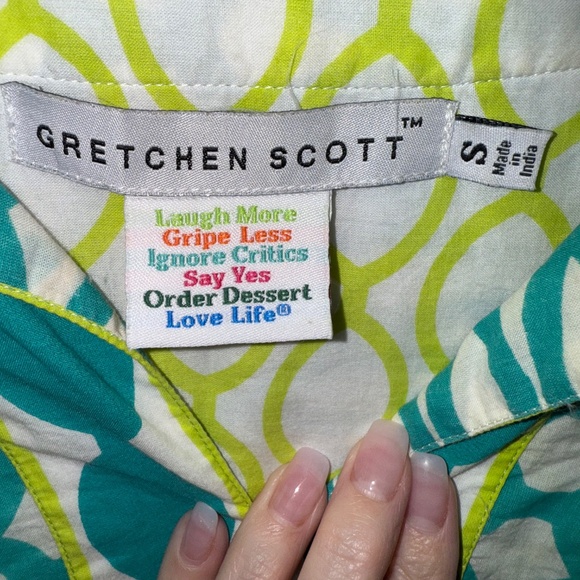 Gretchen Scott Cotton Tunic Top S - Picture 2 of 3